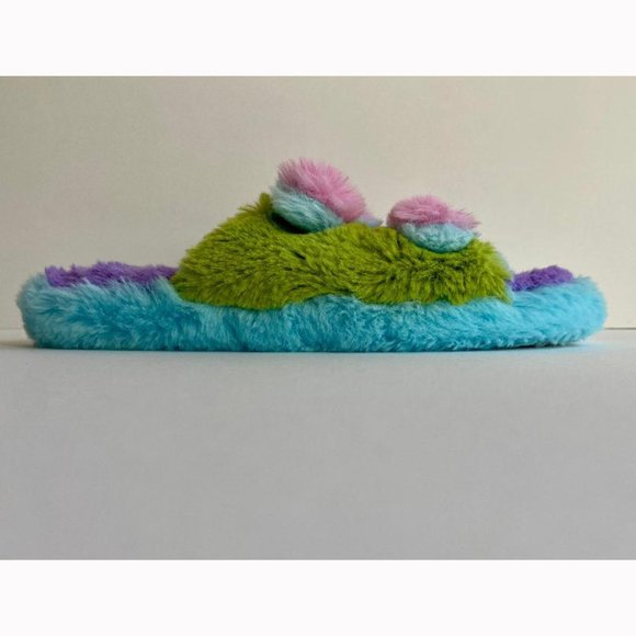 Steve Madden Kids' Jaround Faux Fur Pink Multi-Color Slide Slippers - Picture 3 of 5